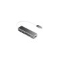 LogiLink USB-C 3-Port Hub with Card Reader Sølv LogiLink USB-C 3-Port Hub with Card Reader Sølv